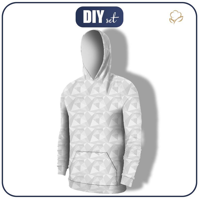 HERREN HOODIE - EIS (Adventure) / hellgrau - Nähset XS