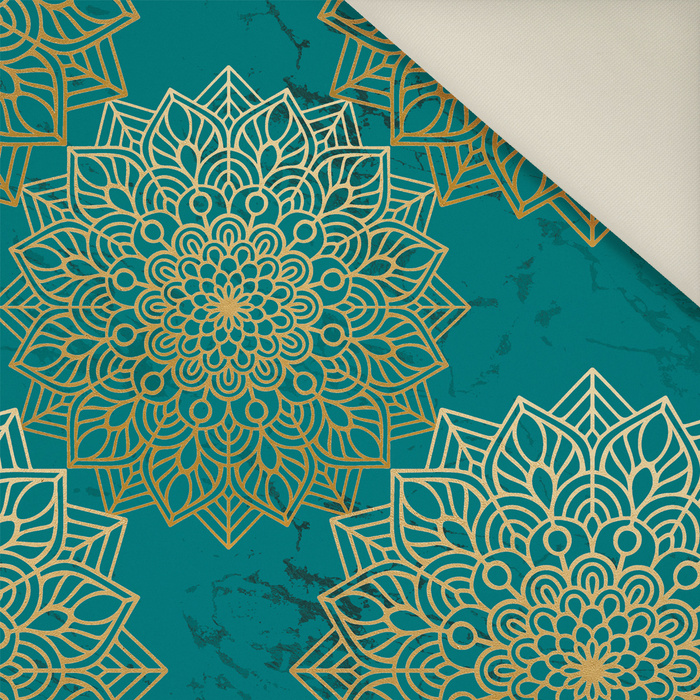 MANDALA wz. 5 / szmaragdowy - Welur tapicerski