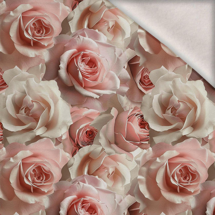 PASTEL FLOWERS WZ.7 - teplákovina počesaná s elastanem ITY