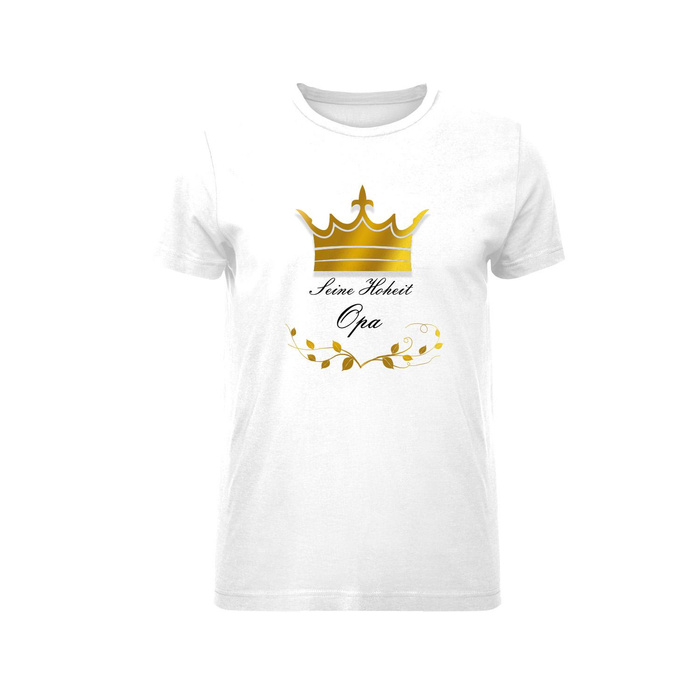 HERREN T-SHIRT - Seine Hoheit Opa / Krone - Single Jersey M