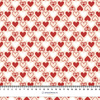 VALENTINE'S HEARTS pat. 2 / beige (VALENTINE'S MIX) - Cotton woven fabric