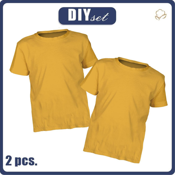 2-PACK - BASIC KID’S T-SHIRT - HONEY  - sewing set