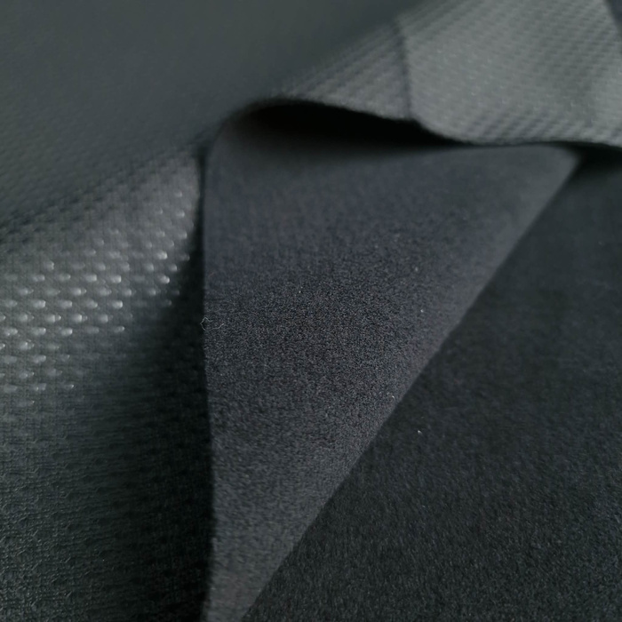Bonded Mesh Polar Fleece – black