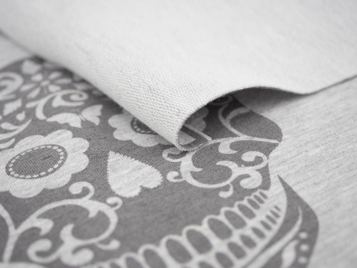 LEBKA (ETNO) "M" / melír světle šedý - panel, teplákovina PE240