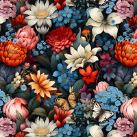 Butterfly & Flowers wz.10 - Lycra 300g