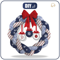 CHRISTMAS WREATH - SNOWFLAKES / STRIPES - sewing set