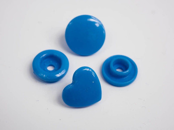 Druckknöpfe KAM Herzen 12 mm kornblume - 10 Sets