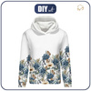 BLUZA DAMSKA (POLA) CLASSIC Z KAPTUREM - WINTER FLOWERS WZ.10 - zestaw do uszycia XS