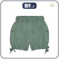 KID`S PUMPY SHORTS - SAGE - sewing set