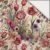 PASTEL FLOWERS WZ. 30 - leichte Maschenware angeraut