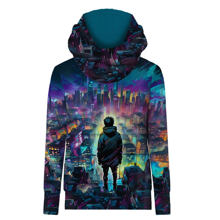 UNISEX HOODIE (HYDRA) - NEON GALAXY PAT.6- sewing set (158/164)