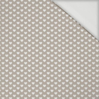 HEARTS / beige (VALENTINE'S HEARTS) - Viscose jersey