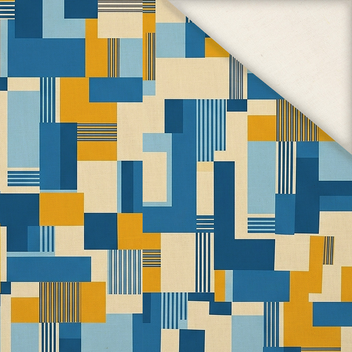 RETRO GEOMETRIC WZ. 3 - Linen 100%