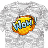 KINDER T-SHIRT- COMICS / wow - Single Jersey (140/146)