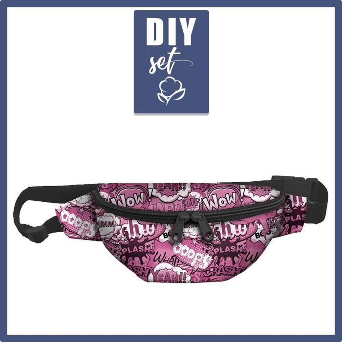 HIP BAG - COMIC BOOK (pink) - small