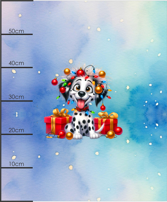 Christmas animal wz. 4 - panel (60cm x 50cm) Wintersweat angeraut mit Elastan ITY