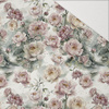 FLOWERS PANDA FAMILY - Hydrophobic brushed knit