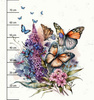 BEAUTIFUL BUTTERFLY PAT. 1 - panel (75cm x 80cm) SINGLE JERSEY PANEL