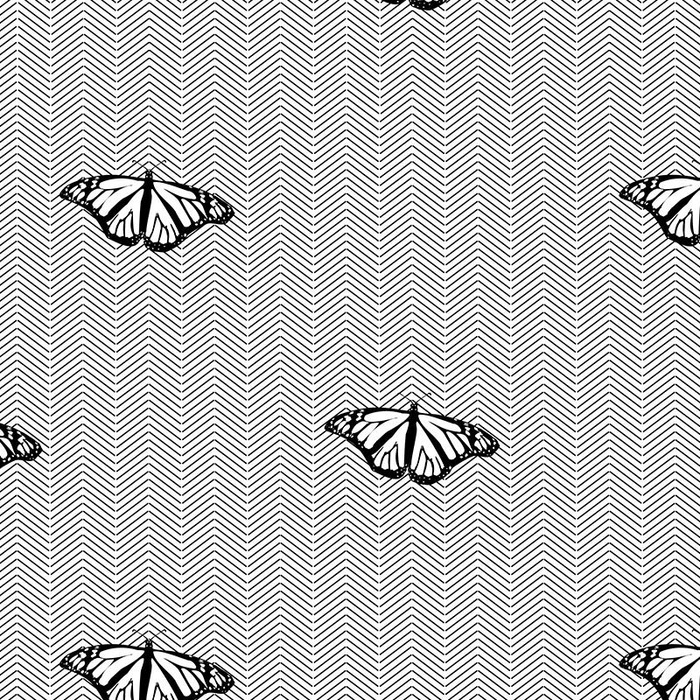 MOTHS / NIGHT CALL / white - Cotton woven fabric