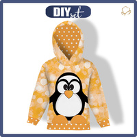 KID'S HOODIE (ALEX) - PENGUIN OLAF - looped knit fabric (86/92)