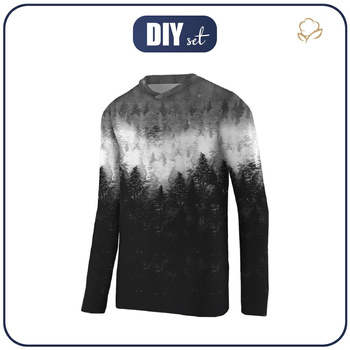 THERMO KIDS BLOUSE (BILLIE) - FORREST OMBRE (WINTER IN THE MOUNTAIN) - sewing set 164