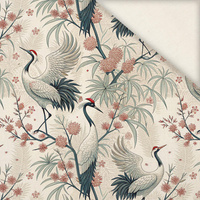 100CM Japanese Garden wz.1 (birds) - Linen 100%