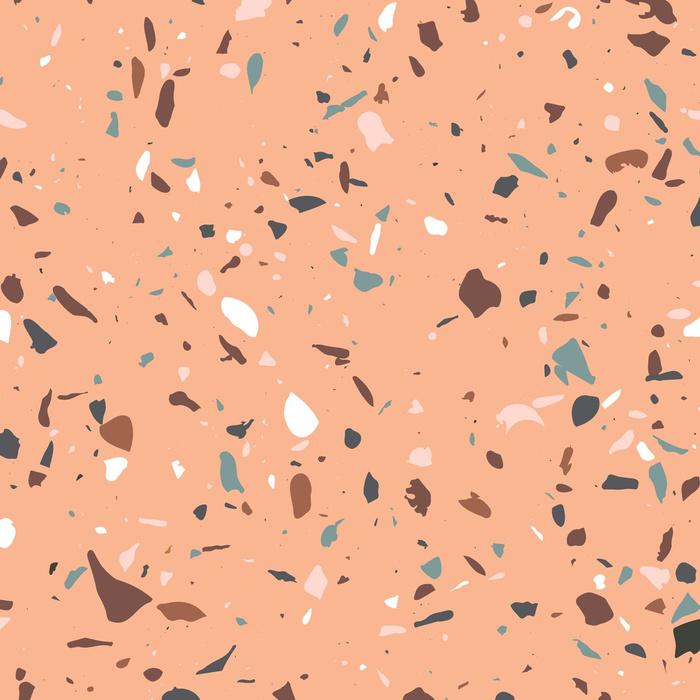 TERRAZZO M. 6 / peach fuzz - Leinen 100%