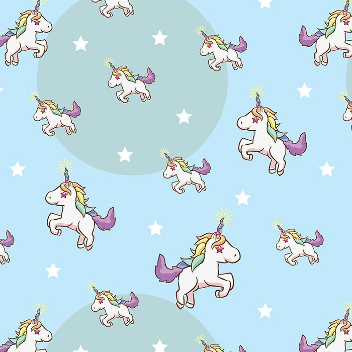 UNICORNS pat. 4 - looped knit fabric