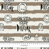 POTWORNIE FAJNY DZIECIAK / BEIGE STRIPES (SCHOOL DRAWINGS) - looped knit fabric