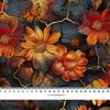 DENIM FLOWERS wz.2- Upholstery velour 