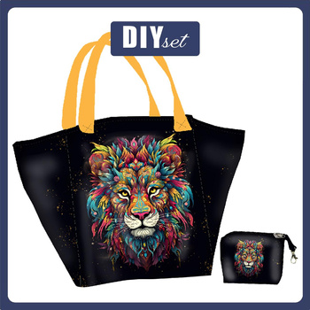 Taška XL s sáčkem 2 v 1 - COLORFUL LION - sada siti