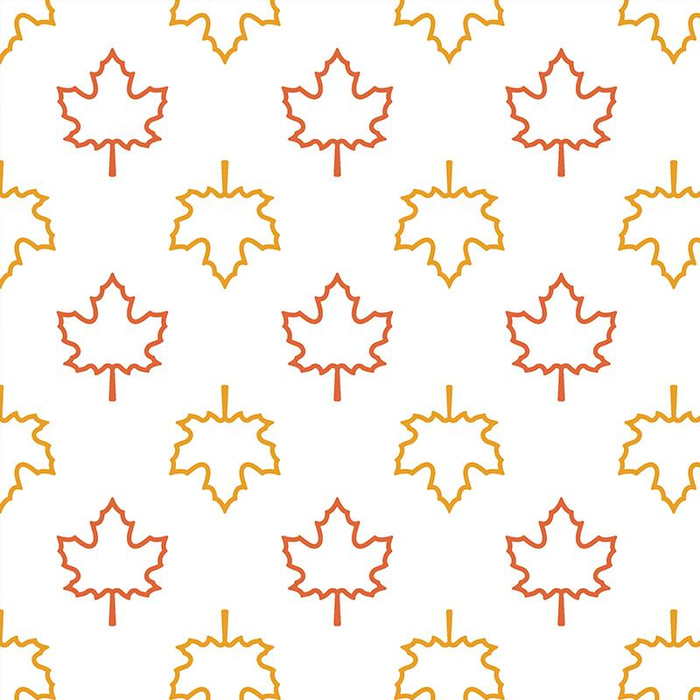 HALLOWEEN MAPLE LEAVES / Contour - Cotton woven fabric