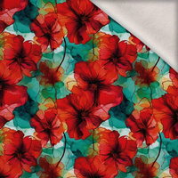 FLOWERS WZ. 75 - dzianina drapana z elastanem ITY