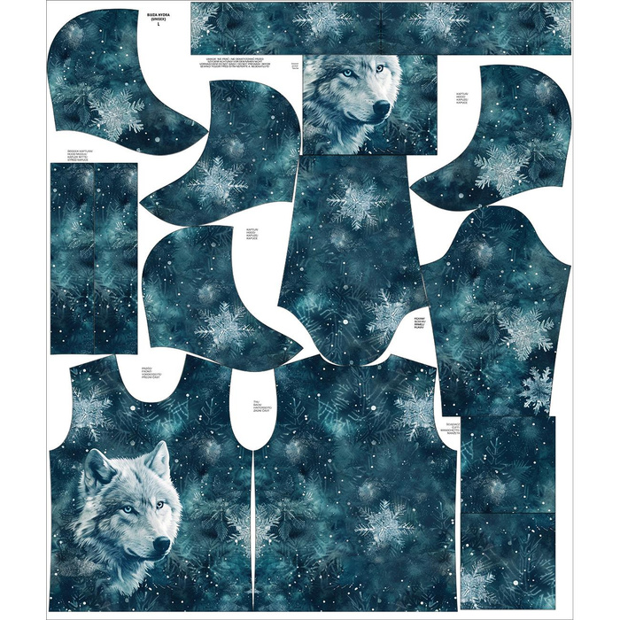 UNISEX HOODIE (HYDRA) - WINTER WOLF WZ. 1 - sewing set (158/164)