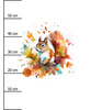 WATERCOLOR SQUIRREL - Paneel (60cm x 50cm)  Baumwoll Webware