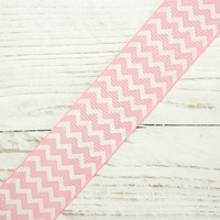 Grosgrain with zigzag 25mm - pink