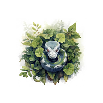 WATERCOLOR SNAKE - Paneel (60cm x 50cm) Wasserabweisende Webware