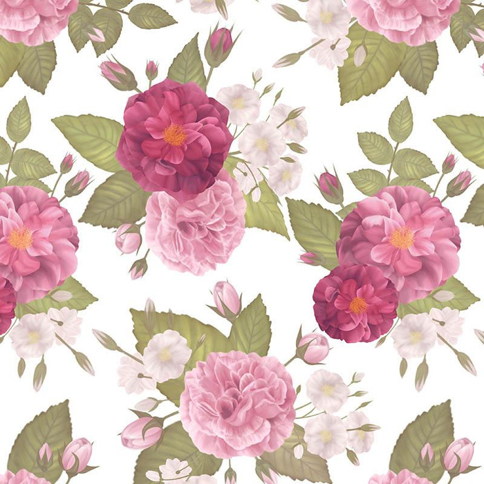 ROSE GARDEN / white - Viscose jersey