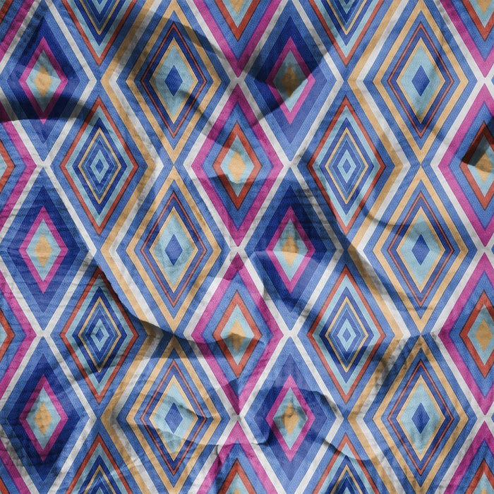 RETRO GEOMETRIC WZ. 11 - Baumwoll Musselin