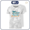 T-SHIRT MĘSKI - RUN LIKE YOU MEAN IT / lód - single jersey M