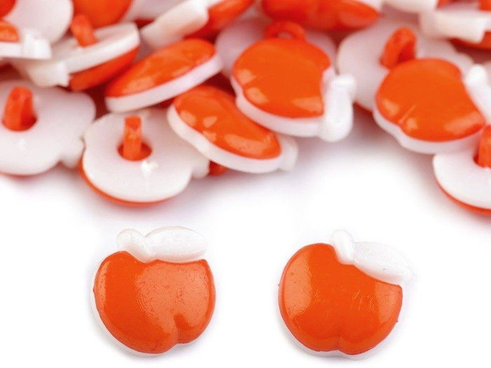 Dětský knoflík jablko Oranžový