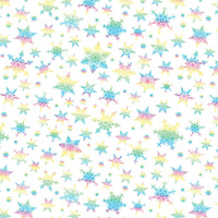 REGENBOGEN SCHNEEFLOCKEN  - Webware für Tischdecken