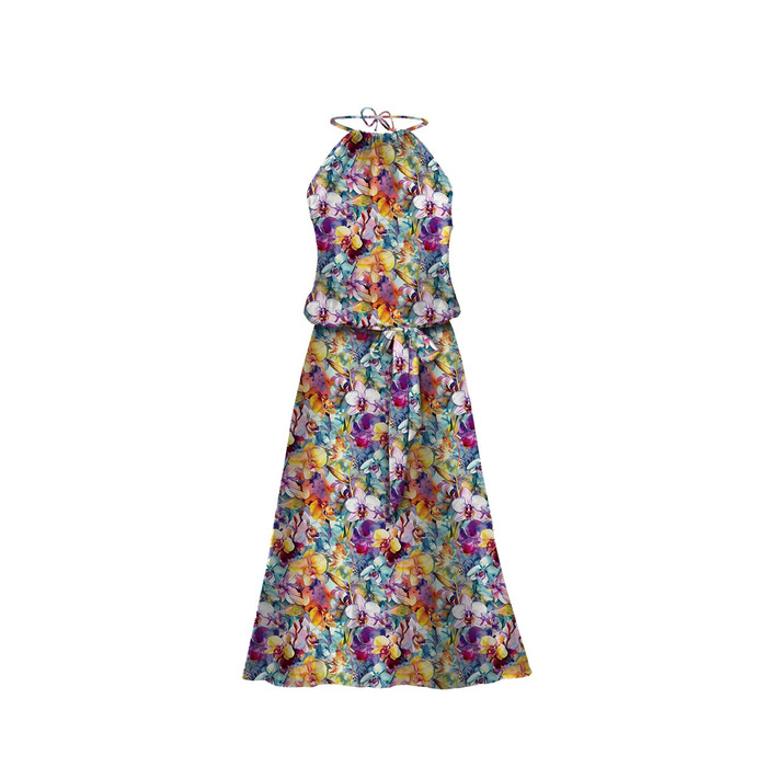 SUKIENKA "DALIA" MAXI (L-XL) -  FLOWERS WZ.56 - zestaw do uszycia 