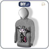 MEN’S HOODIE (COLORADO) - CAT PEPITA (DIA DE LOS MUERTOS) - sewing set