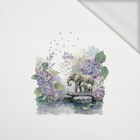 ELEPHANT FAMILY - panel (75cm x 80cm) looped knit