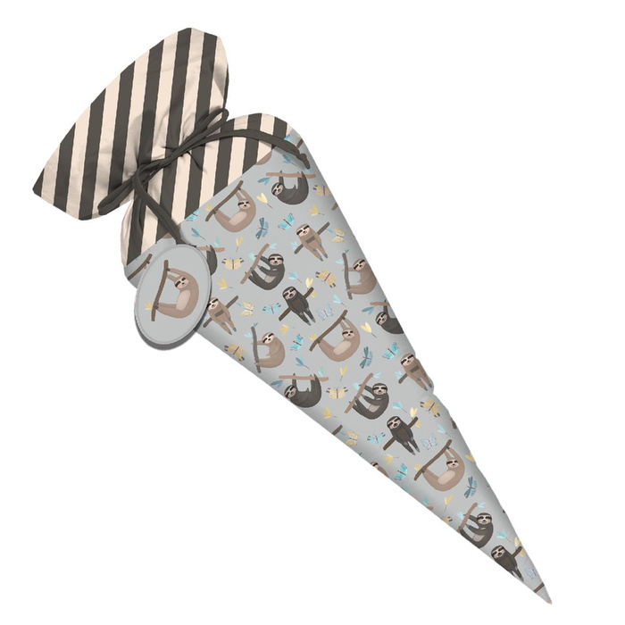 First Grade Candy Cone - SLOTHS / butterflies (SLOTHS) / grey - big