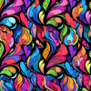 COLORFUL ABSTRACT- Polster- Velours