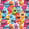 FUNNY MONSTERS PAT. 4 - quick-drying woven fabric