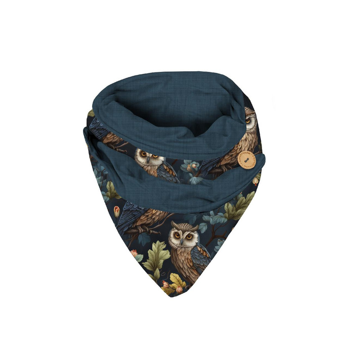 BUTTON SCARF - pastel birds wz.5 - sewing set