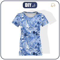 DAMEN T-SHIRT - ZEBRY (CLASSIC BLUE) - Single Jersey S